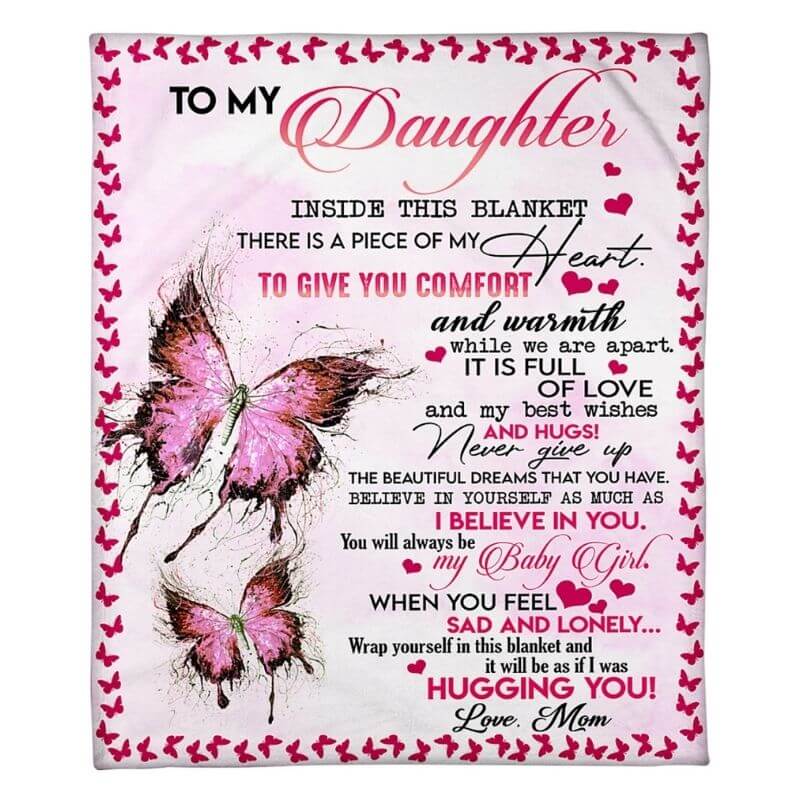 To My Daughter - From Mom - F022 - Fleece Blanket