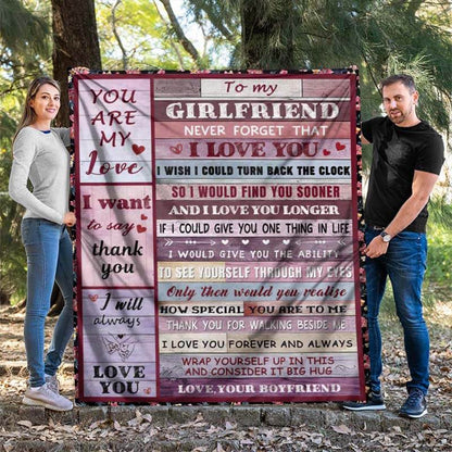 To My Girlfriend - From Boyfriend - B200 - Premium Blanket