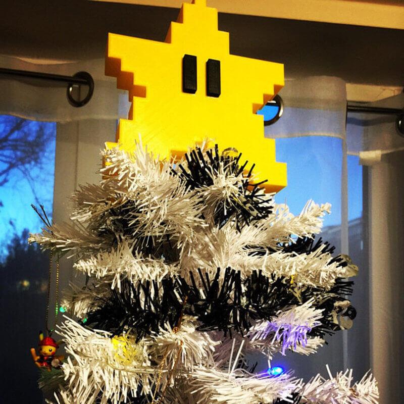 Pixel Star Christmas Tree Topper