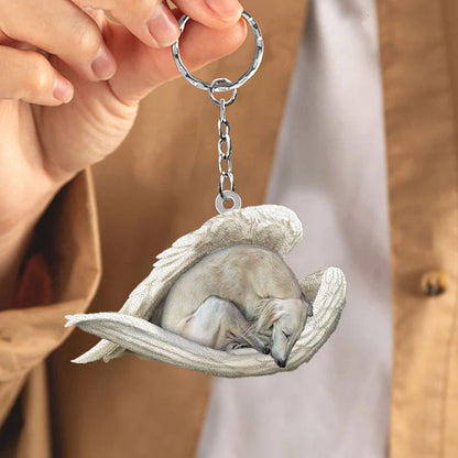 Sleeping Angel Acrylic Keychain Saluki SA089