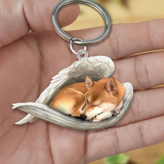 Sleeping Angel Acrylic Keychain Shiba Inu SA067