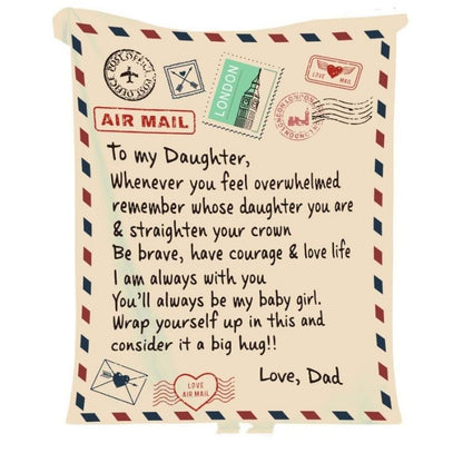 To My Daughter - From Dad - Sl1334 - Fleece Blanket