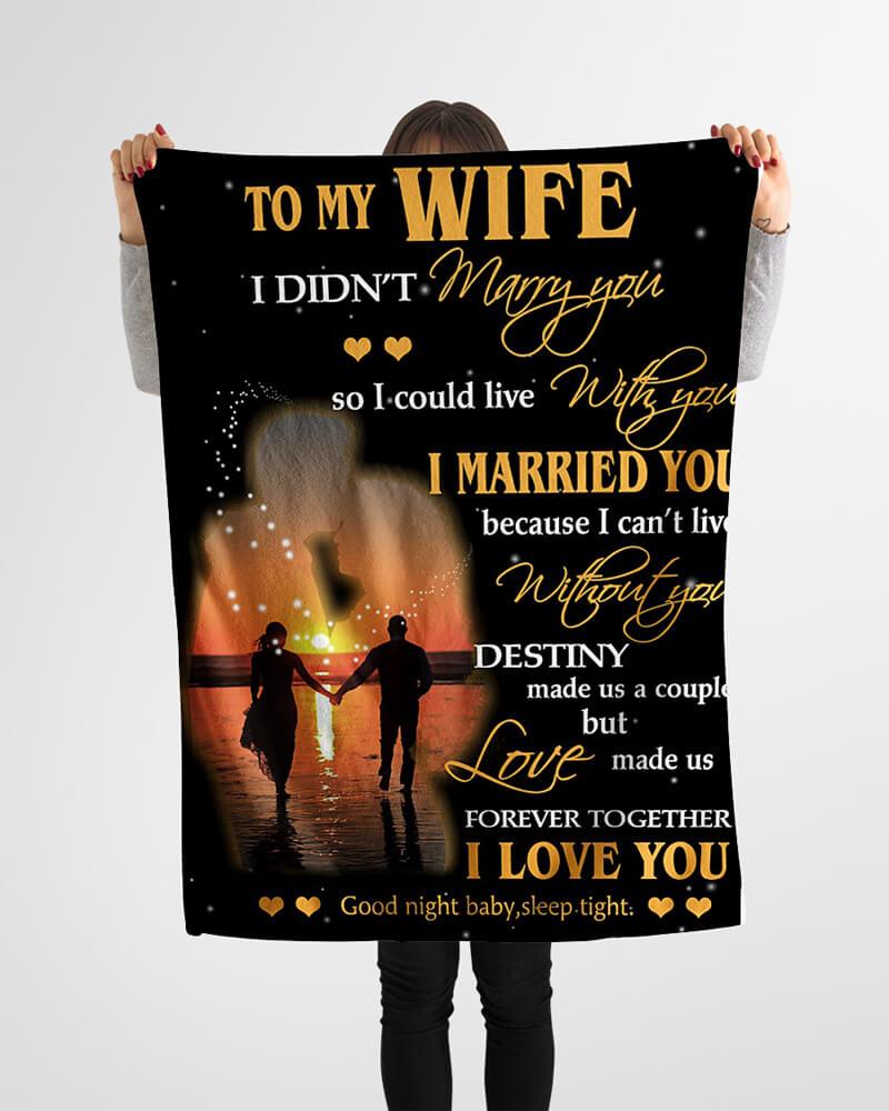 To My Wife - From Husband - A291 - Premium Blanket