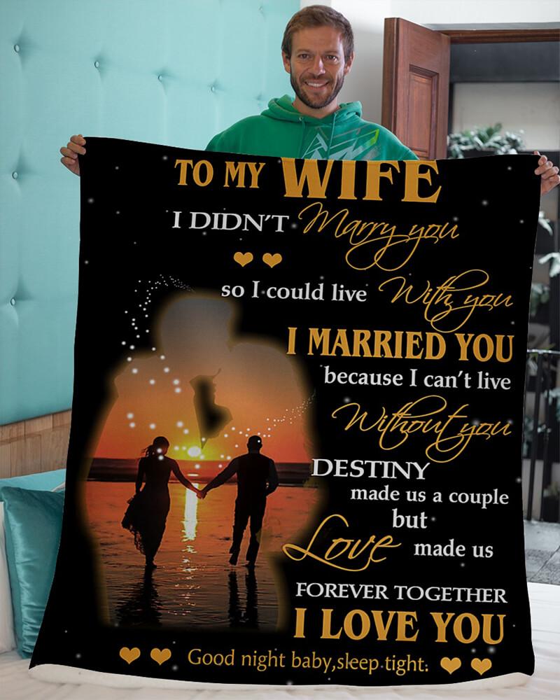 To My Wife - From Husband - A291 - Premium Blanket