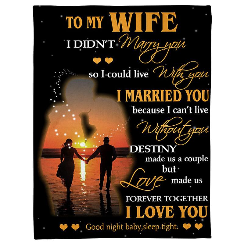 To My Wife - From Husband - A291 - Premium Blanket