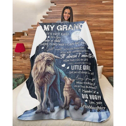 To My Grandpa - From Granddaughter  - A371 - Premium Blanket