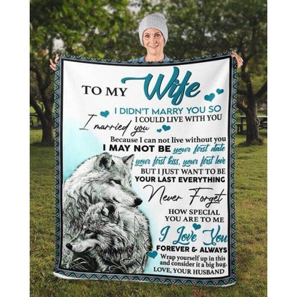 To My Wife - From Husband - A245 - Fleece Blanket