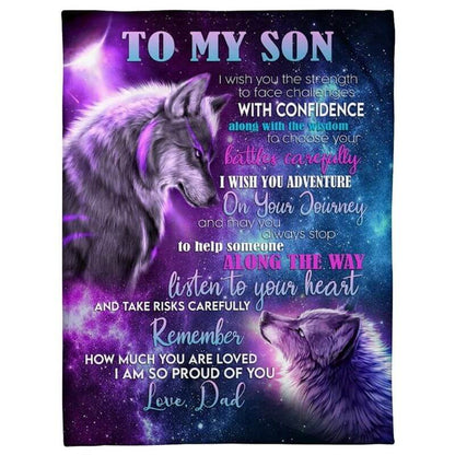 To My Son - From Dad - A354 - Premium Blanket