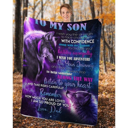 To My Son - From Dad - A354 - Premium Blanket