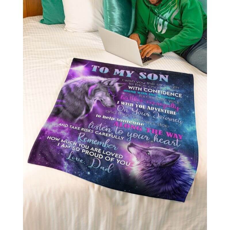 To My Son - From Dad - A354 - Premium Blanket